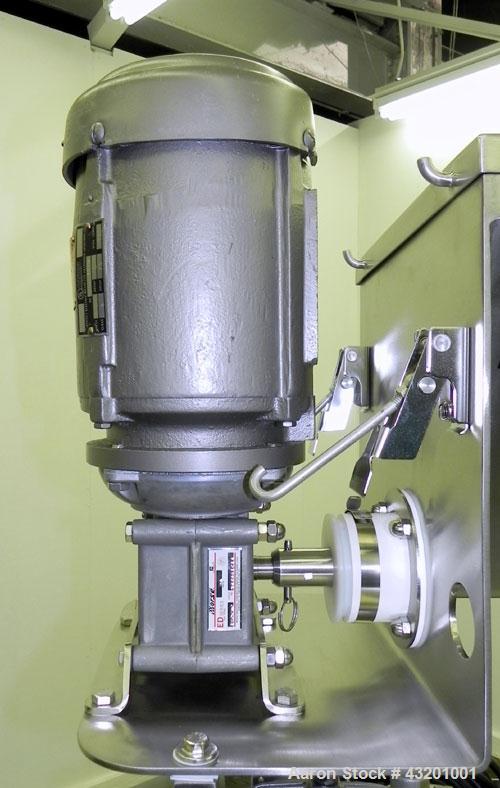 Used Fluid Air Impact/Screening Mill, Model 003, 304 Stainless Steel. 17-4PH Stainless steel fixed rotor with bars, 4’’ x 15’’ cutting chamber with bottom screen. 1-1/2’’ diameter x 15’’ long top scr...