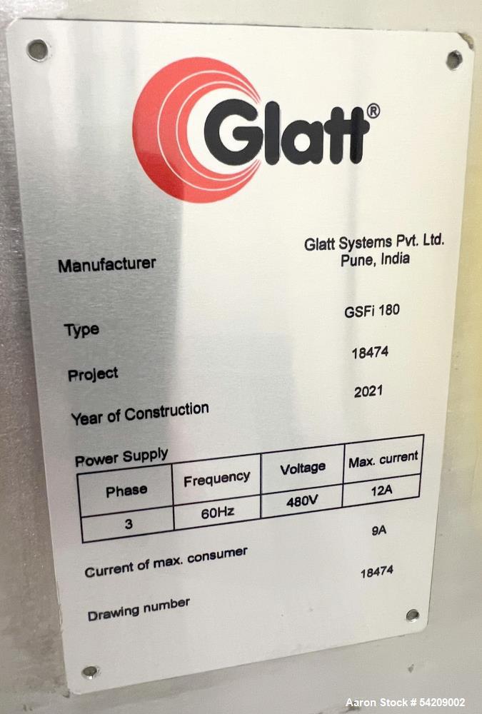 Used Glatt Stainless Steel Portable Rotor Sieve, Model GSFi-180, Serial# 18474, Year 2021.