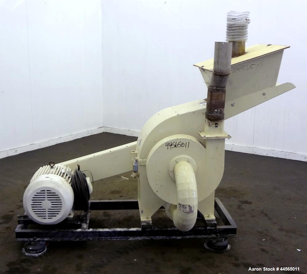 Used Colorado Mill Equipment CME Hammer Mill, Model HMA-30, Carbon Steel. Approximate capacity 500-3500 pounds an hour depending on material. 11" Diameter x 12" wide rotor with (24) 2" wide x 3/16" t...