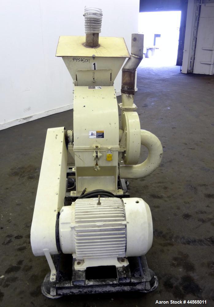 Used Colorado Mill Equipment CME Hammer Mill, Model HMA-30, Carbon Steel. Approximate capacity 500-3500 pounds an hour depending on material. 11" Diameter x 12" wide rotor with (24) 2" wide x 3/16" t...