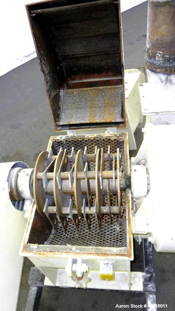 Used Colorado Mill Equipment CME Hammer Mill, Model HMA-30, Carbon Steel. Approximate capacity 500-3500 pounds an hour depending on material. 11" Diameter x 12" wide rotor with (24) 2" wide x 3/16" t...