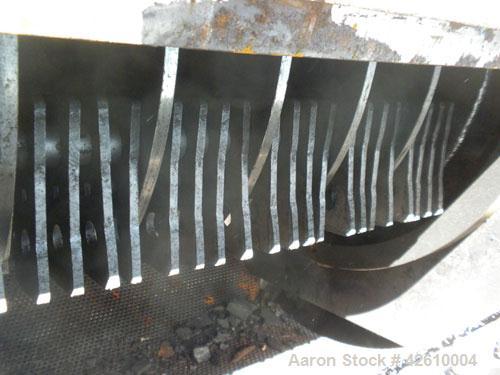 Used Jacobson Commander Half Circle Hammer Mill, model 2424, carbon steel. Approximate 24" diameter x 24" wide rotor with 1/4" thick swinging hammers. 837 Square inch screen area. (1) Access door, to...