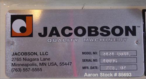 Unused-UNUSED: Jacobson half circle Commander model 2424D hammermill. Carbon steel. Rotor is standard staggered, hardfaced hammers. Approx 837 square inches of screen area. Access door. Top feed, bot...