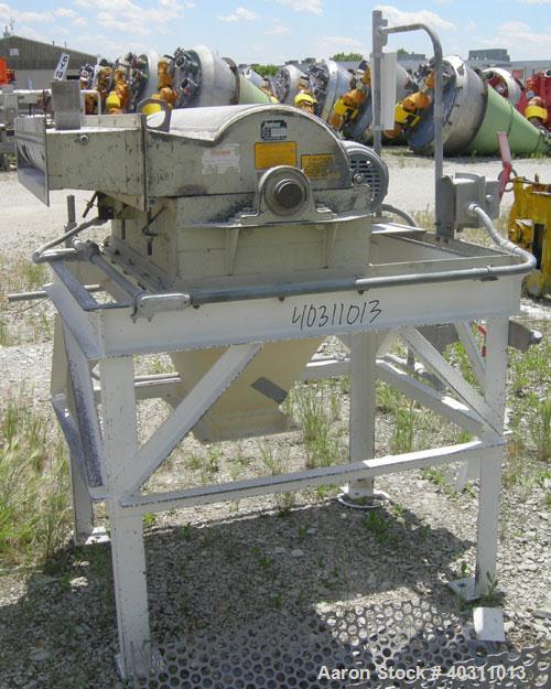 Used Jacobson Flake Breaker, model 36 Little Jake, carbon steel. Approximately 12'' diameter x 36'' long rotor with (24) bolt on hammers, 1/4'' thick. Driven by a 10 hp, 3/60/230/460 volt, 1760 rpm m...