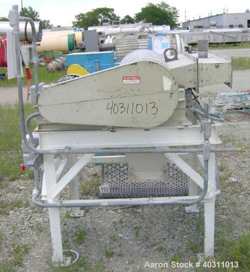 Used Jacobson Flake Breaker, model 36 Little Jake, carbon steel. Approximately 12'' diameter x 36'' long rotor with (24) bolt on hammers, 1/4'' thick. Driven by a 10 hp, 3/60/230/460 volt, 1760 rpm m...