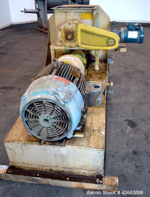 Used Jacobson Series 1 Full Circle Hammermill, Model P-241DFF, Carbon Steel.Approximately 14" diameter x 9" wide rotor with approximately " thick swinging blades.9-1/2" wide teardrop shaped screen, 8...
