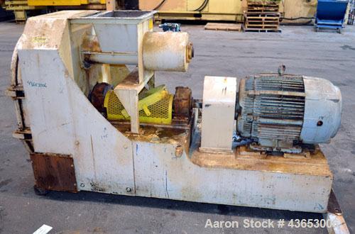 Used Jacobson Series 1 Full Circle Hammermill, Model P-241DFF, Carbon Steel.Approximately 14" diameter x 9" wide rotor with approximately " thick swinging blades.9-1/2" wide teardrop shaped screen, 8...