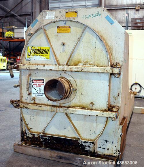 Used Jacobson Series 1 Full Circle Hammermill, Model P-241DFF, Carbon Steel.Approximately 14" diameter x 9" wide rotor with approximately " thick swinging blades.9-1/2" wide teardrop shaped screen, 8...
