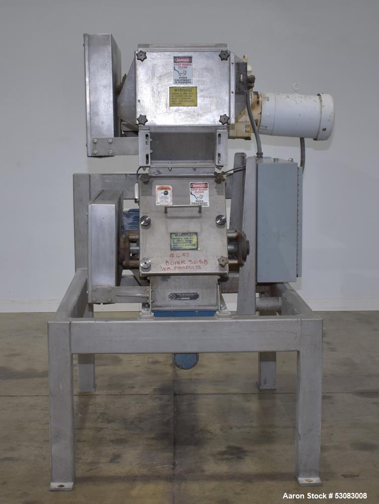 Used- Machine and Process Design Inc Fed Crusher with Hammermill, 304 Stainless Steel. Consists of: (1) Top fed M&P model 16...