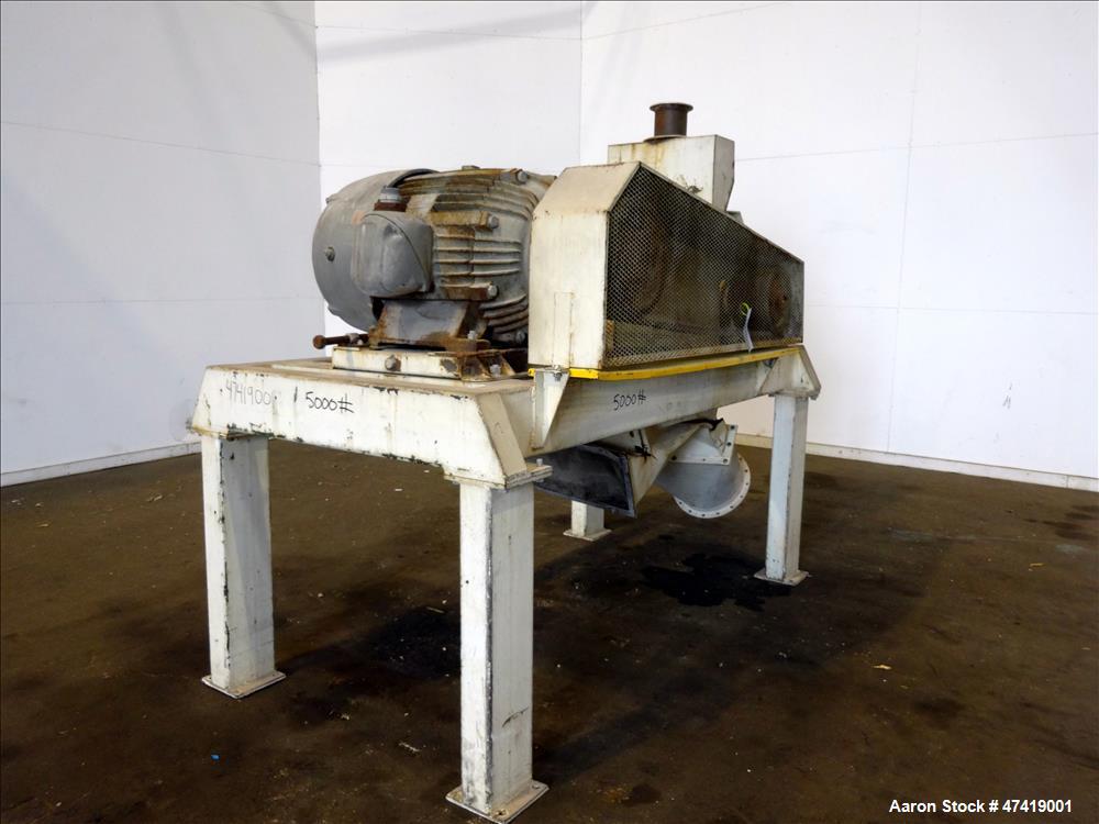 Used- Mikro Pulverizer Hammer Mill, Type 44 MP, Carbon Steel.