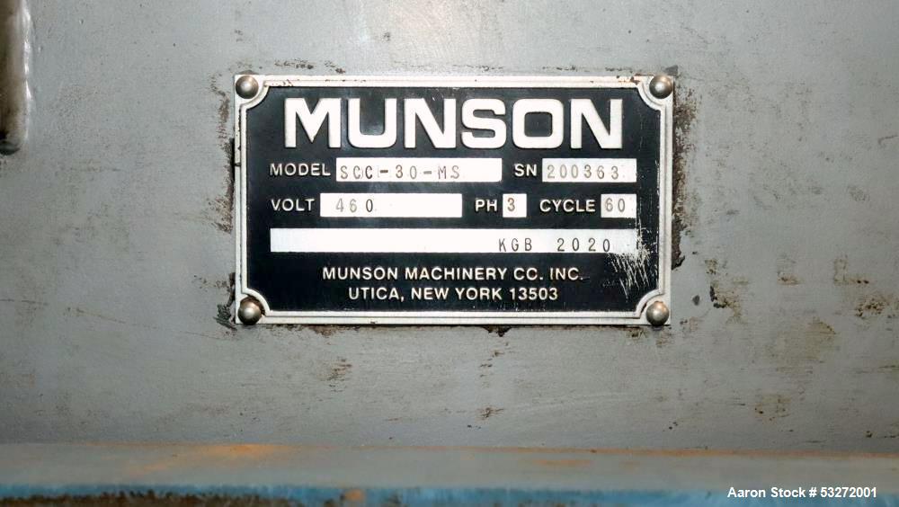 Munson Rotary Cutter, Model SCC-30-MS with variable speed drive and stand.