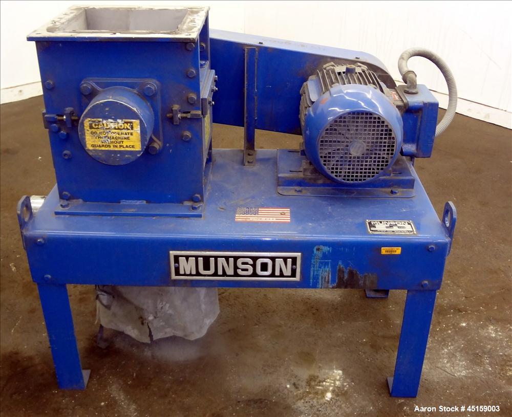 Used Stainless Steel Munson Machinery Screen Classifying Cutter, Type SCC10-SS