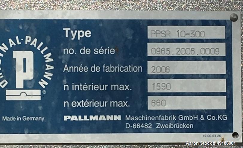 Used Pallmann Contra Selector Mill, Model PPSR-10-300