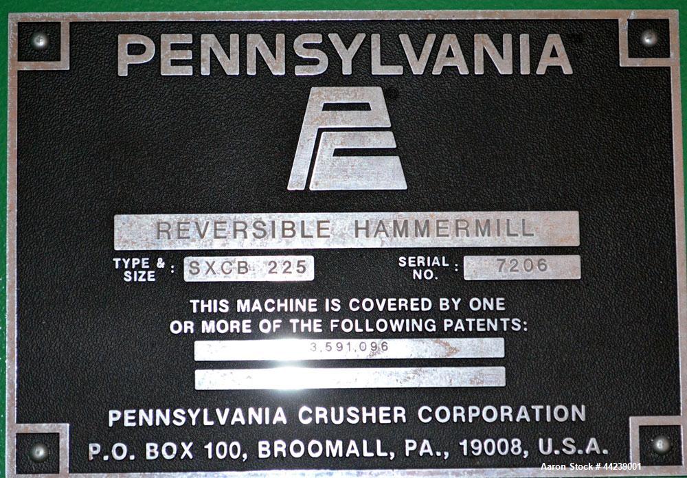 Unused- Never Installed. Pennsylvania Crusher Reversible Hammer Mill