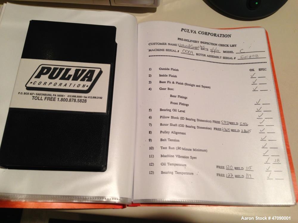 Used Pulva Hammer Mill, Model C. 50 hp motor. Low hours and stored Indoors.