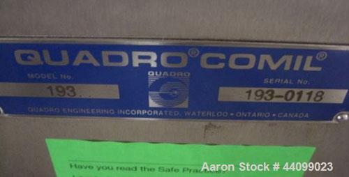 Used Quadro Comil, Model 193, Stainless Steel. Bench top design. Serial# 0118.