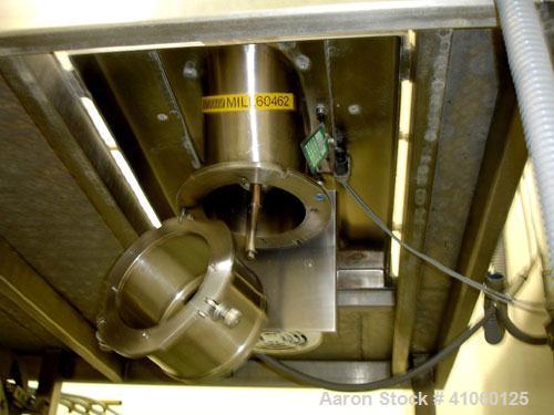 Used Quadro Comil, model 194-S, stainless steel construction, 8" diameter screen, mezzanine mounted with 5 hp, 230/460 volt motor, serial #0664.