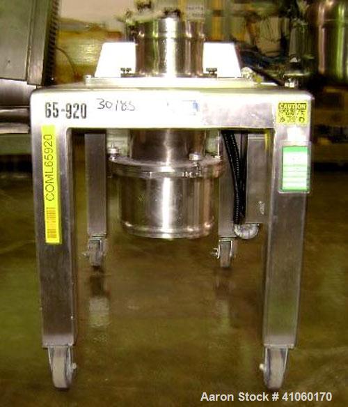 Used Quadro Comil, Model 194-S, Stainless Steel. 8" diameter screen, on legs with 5 hp, 230/460 volt motor. Serial #0223.
