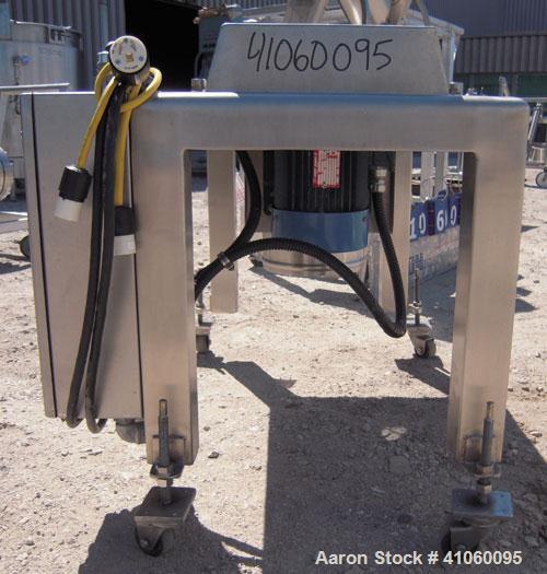 Used Quadro Comil, Model 194S, 316 Stainless Steel. Approximate 8" diameter impeller no screen, approximate capacity up to 4000 pounds an hour. Top feed, bottom discharge with swing away discharge sh...