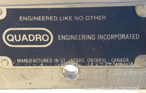 Used Quadro Comil, Model 196, 316 Stainless Steel. Approximate 12" diameter screen,  Approximate capacity up to 8000 pounds an hour. 6’’ diameter top feed with a hopper, and barrel holder, bottom dis...