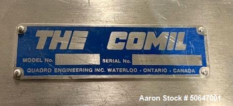 Used - Quadro Comil Model 196, 304/316 Stainless Steel, 8,000 Lbs/Hr Capacity, 10 HP