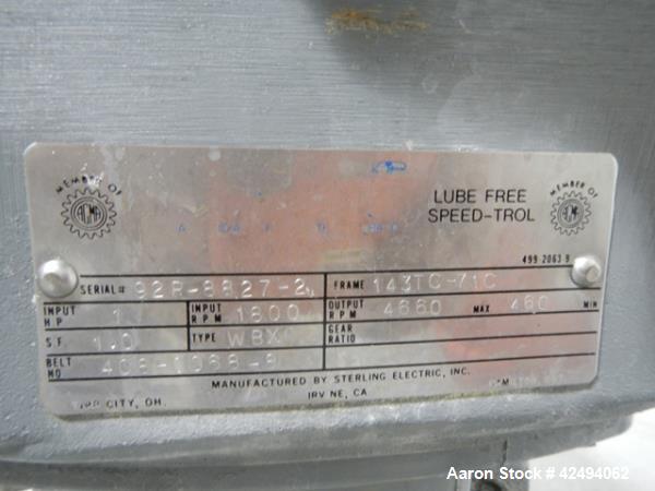 Used Quadro Comil, model 197S, stainless steel construction, with beater, on stainless steel stand with 1 hp, 1745 rpm, 230/460 volt mechanical variable speed motor drive, xp, serial# 197-0430.