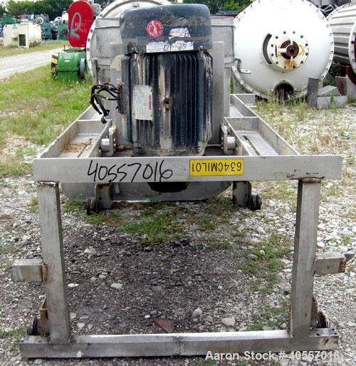 Used Quadro Comil, model 198S, 304 stainless steel. Approximate 24" diameter x 12" deep chamber with bar, no screen. Approximate capacity up to 16,000 pounds an hour. Driven by a 20 hp, 3/60/575 volt...