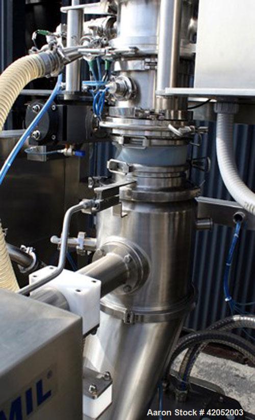 Unused- Quadro Comil, Model U20, 316L Stainless Steel. Mirror internal polish, 304 stainless steel non-contact surfaces. CIP design, approximate capacity up to 4250 pounds an hour. Top feed, bottom d...