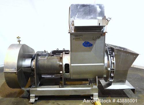 Used Rietz Bepex Extructor, Model RE-24-K9E933, 304 Stainless Steel. 24" Diameter blade, end orifice plate with discharge chute. Designed for extra coarse chopping to 1”. Approximately 30’’ x 27’’ x ...