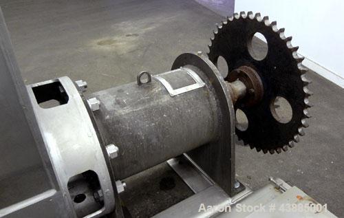 Used Rietz Bepex Extructor, Model RE-24-K9E933, 304 Stainless Steel. 24" Diameter blade, end orifice plate with discharge chute. Designed for extra coarse chopping to 1”. Approximately 30’’ x 27’’ x ...