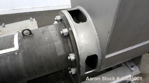 Used Rietz Bepex Extructor, Model RE-24-K9E933, 304 Stainless Steel. 24" Diameter blade, end orifice plate with discharge chute. Designed for extra coarse chopping to 1”. Approximately 30’’ x 27’’ x ...