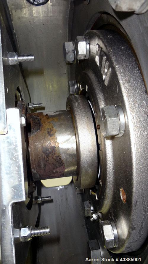 Used Rietz Bepex Extructor, Model RE-24-K9E933, 304 Stainless Steel. 24" Diameter blade, end orifice plate with discharge chute. Designed for extra coarse chopping to 1”. Approximately 30’’ x 27’’ x ...
