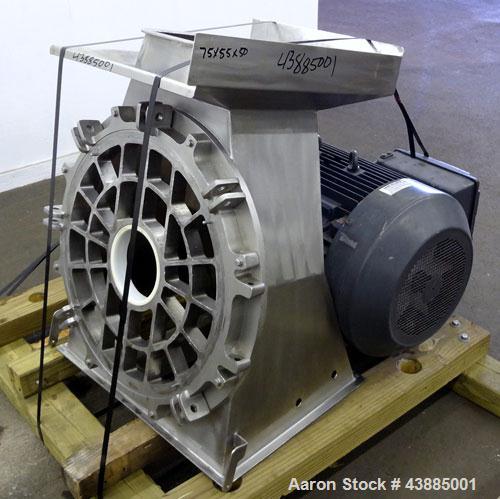 Used Rietz Bepex Extructor, Model RE-24-K9E933, 304 Stainless Steel. 24" Diameter blade, end orifice plate with discharge chute. Designed for extra coarse chopping to 1”. Approximately 30’’ x 27’’ x ...