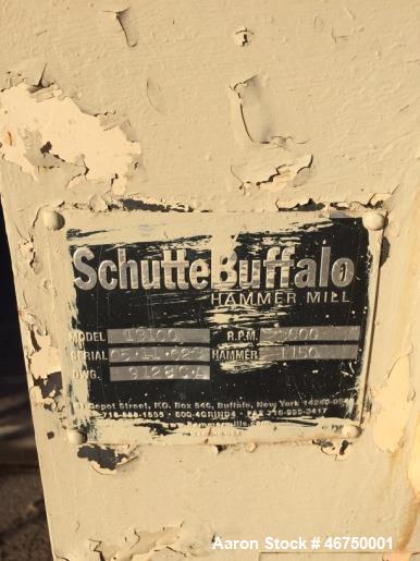 Used Schutte Buffalo Hammer Mill, Model 13100. 200 HP 3/60/460/3600 TEFC Motor, direct connected with guard. Mill is 48" wide and manufactured from 3/4" A-36 plate. Mounted on a structural steel sub-...