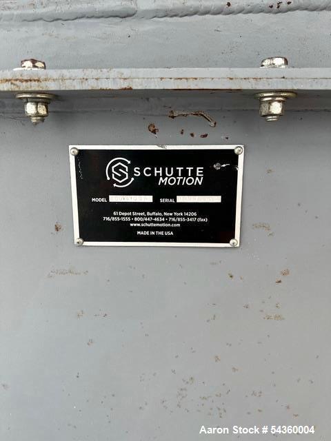 Used Schutte Hammer Mill, Model 44-24-301B. Rated 4 tons/hour (dependent on material). (88) heat-treated 3/8" notched hammers. (8) 1" diameter heat-treated hammer rods. (23) 1/4" rotor discs. (2) scr...