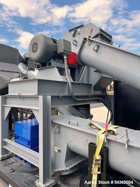 Used Schutte Hammer Mill, Model 44-24-301B. Rated 4 tons/hour (dependent on material). (88) heat-treated 3/8" notched hammers. (8) 1" diameter heat-treated hammer rods. (23) 1/4" rotor discs. (2) scr...