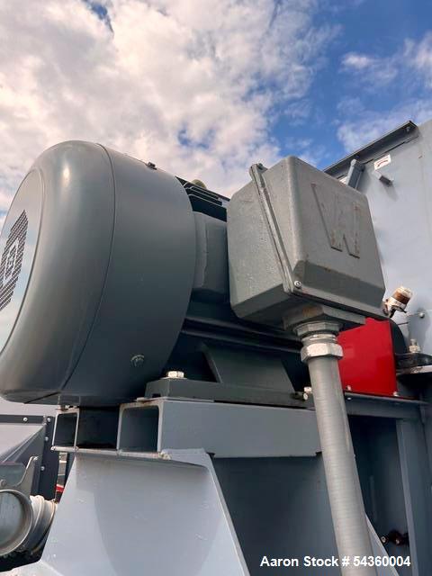 Used Schutte Hammer Mill, Model 44-24-301B. Rated 4 tons/hour (dependent on material). (88) heat-treated 3/8" notched hammers. (8) 1" diameter heat-treated hammer rods. (23) 1/4" rotor discs. (2) scr...