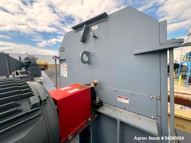 Used Schutte Hammer Mill, Model 44-24-301B. Rated 4 tons/hour (dependent on material). (88) heat-treated 3/8" notched hammers. (8) 1" diameter heat-treated hammer rods. (23) 1/4" rotor discs. (2) scr...