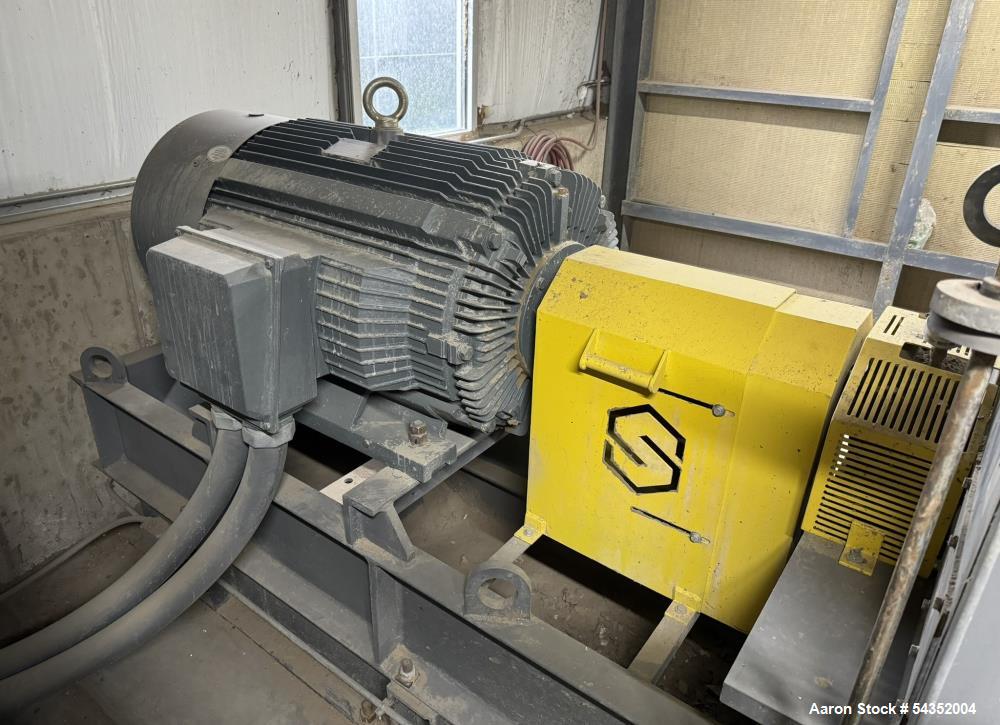 Used Schutte 44 Series Circ-U-Flow Hammermill, Model 44-60-301B-1, Serial# 2102057. With approximate 3/8" thick hammers, infeed hopper with magnets, Benshaw panel, 500hp motor.