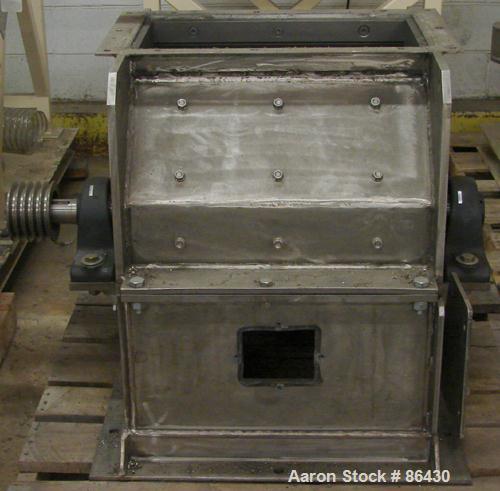 USED: Schutte Buffalo hammermill, model WA-25-HSS. The pocket formed by the cleats is 1.5" high x 10.5" wide and 11.75" in length. Cleats are spaced on 12" center. RPM 2100, hp 40. The SS is for stai...