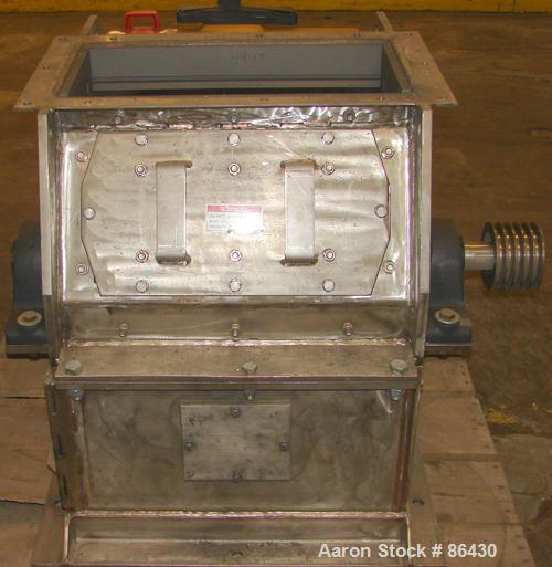 USED: Schutte Buffalo hammermill, model WA-25-HSS. The pocket formed by the cleats is 1.5" high x 10.5" wide and 11.75" in length. Cleats are spaced on 12" center. RPM 2100, hp 40. The SS is for stai...