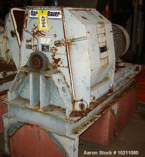 Used-60 HP Sprout Bauer Hammermill, Model 22183. Complete with 60 hp 364TS motor, 3560 rpm, 460 volt, TEFC Reliance Duty Mas...