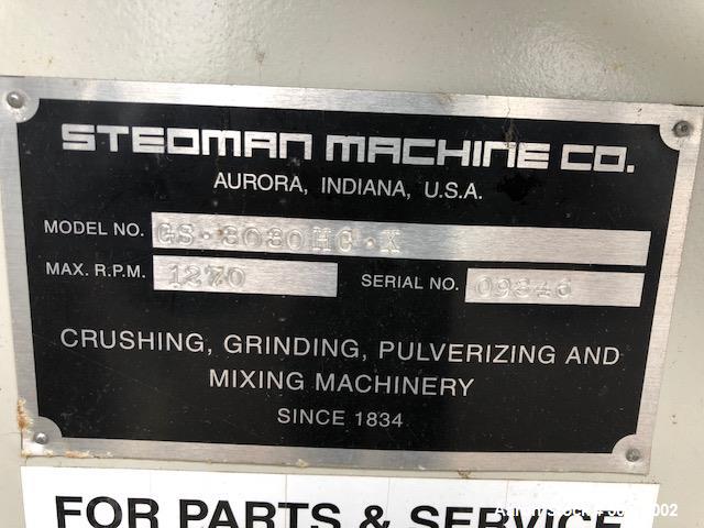 Used Stedman Grand-Slam Impact Crusher, Model GS3030HC-X