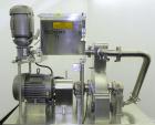 Used Fluid Air Impact/Screening Mill, Model 003, 304 Stainless Steel. 17-4PH Stainless steel fixed rotor with bars, 4’’ x 15’’ cutting chamber with bottom screen. 1-1/2’’ diameter x 15’’ long top scr...