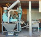 Used Jacobson Hammer Mill, Model P195TDF, Carbon Steel. 25HP 230/460V. 8 screens, dust collector. Available with or without the elevated stand, bins and augers shown. Can process up to 3750 pounds of...