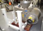 Used Kemutec Kek Cone Mill, Stainless Steel. Top feed with hopper, bottom discharge. Includes beater bar and screen. Driven by a 10hp motor. Mounted on a carbon steel frame. Includes an aluminum pan....