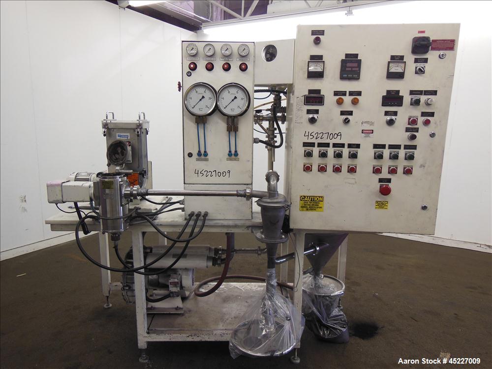 Used Hosokawa Alpine 100-AFG, Fluidized Bed Opposed Jet Mill Grinding and Classifying System (size reduction of toner), Serial #33987/1. Steel finish PU, steel classifying wheel.  Components:  Bebco ...