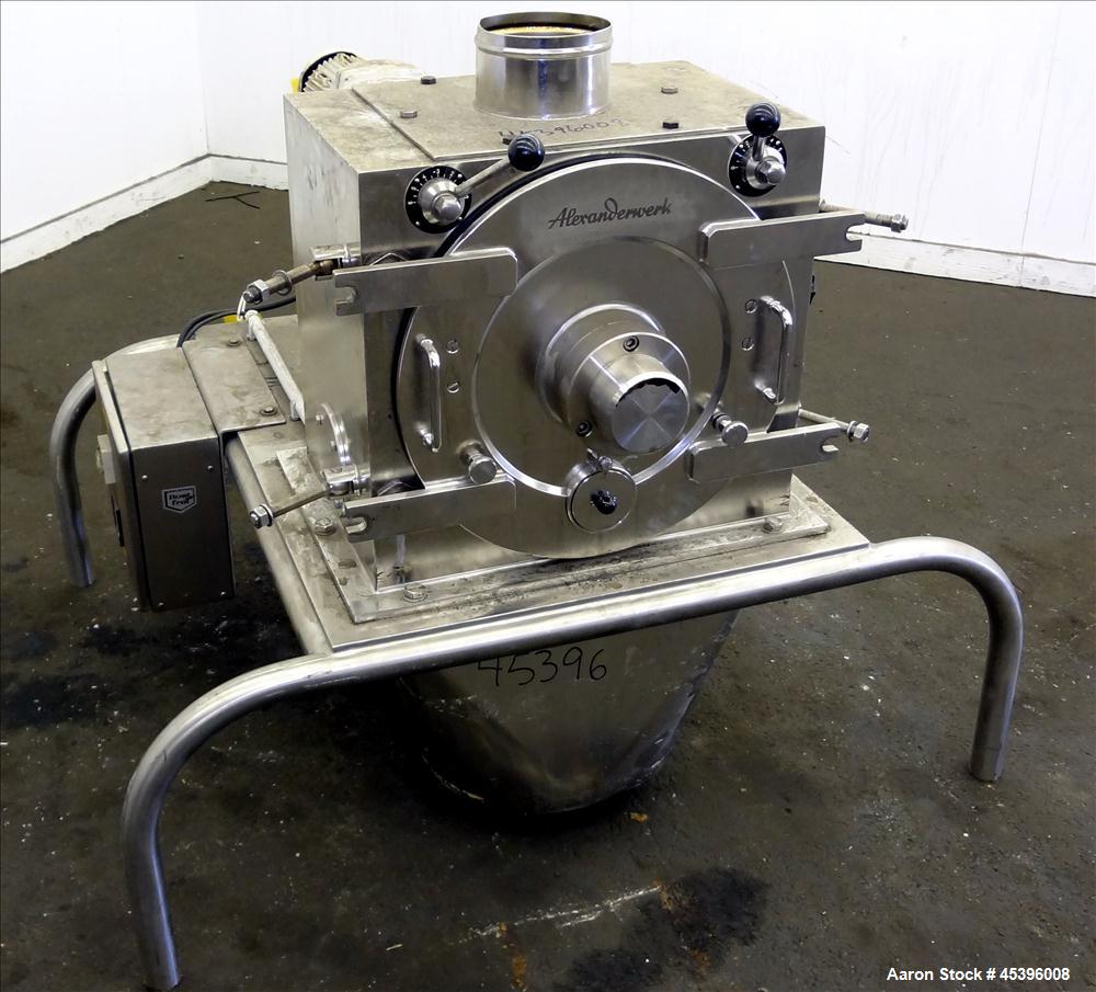 Used Stainless Steel Alexanderwerk Rotor Fine Granulator, Model RFG 350 V