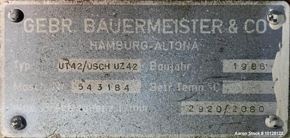 Used Bauermeister UT/USCH UZ42 Turbo Rotor Impact Mill | 100 HP Industrial Cage Mill
