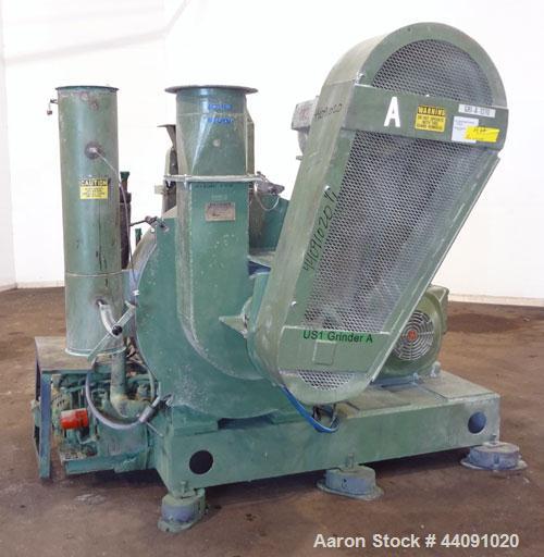 Used Bepex Pulvocron Air Swept Combination Pulverizer / Classifier Mill, Model PC-38, Carbon Steel. Approximate 38” diameter x 8” deep chamber with (3) grinding discs, driven by a 100 hp, 3/60/460 vo...